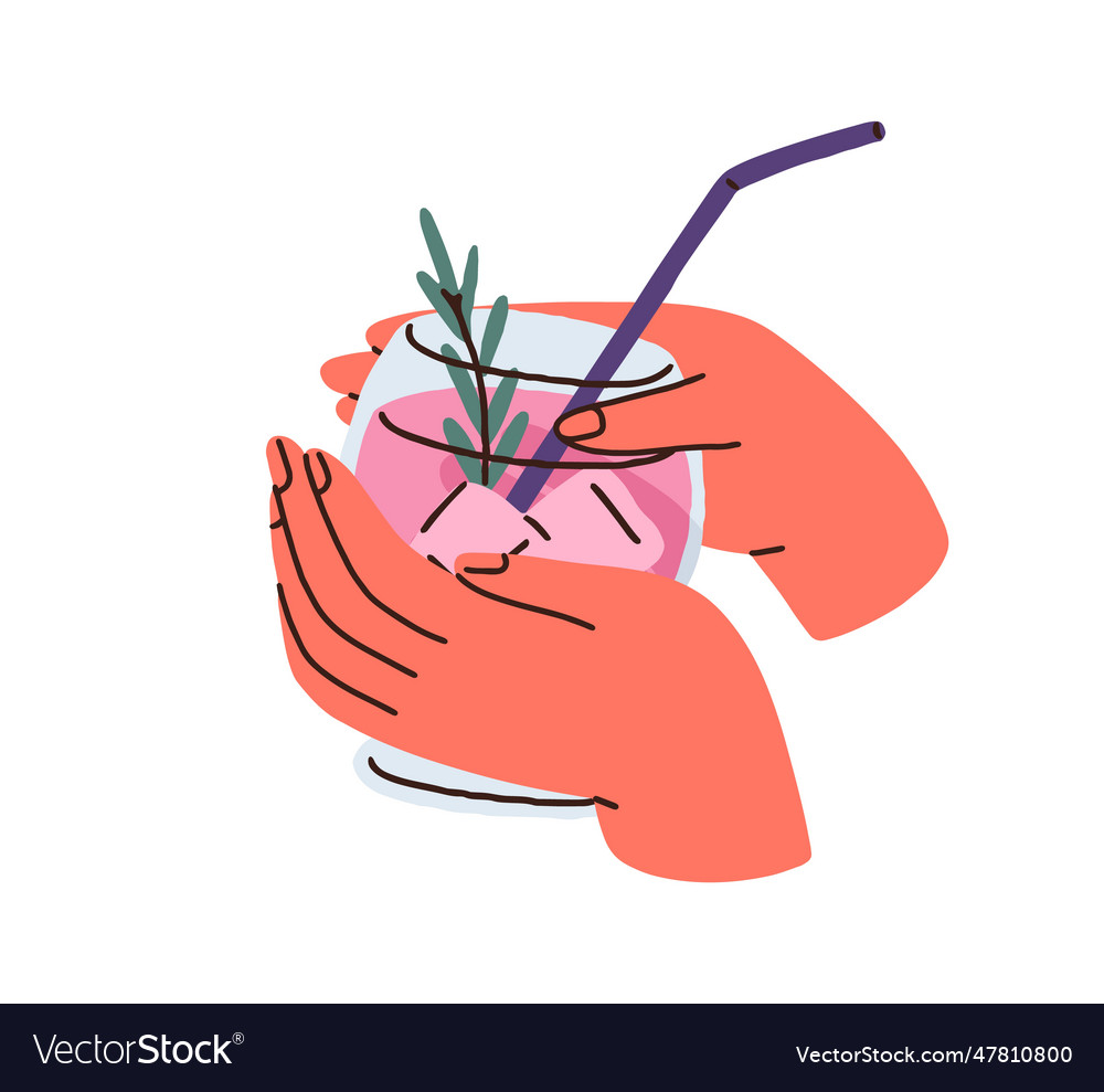 Lemonade Cold Summer Drink In Hand Holding Iced Vector Image lemonade-cold-summer-drink-in-hand-holding-iced-vector-image