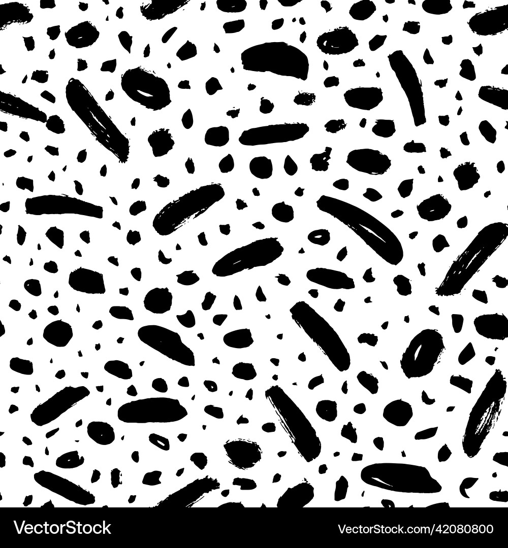 Polka dot hand drawn seamless pattern Royalty Free Vector