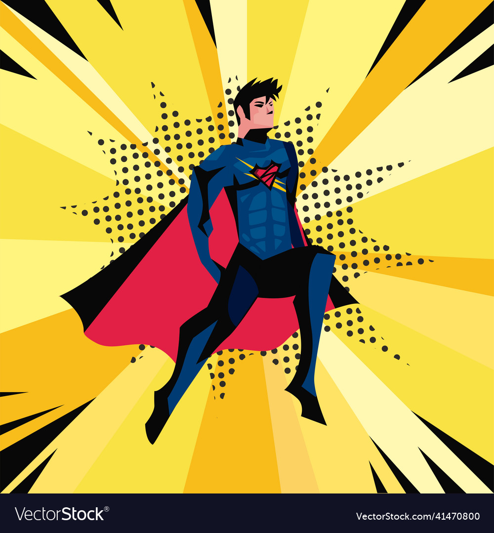 Powerful superhero design Royalty Free Vector Image