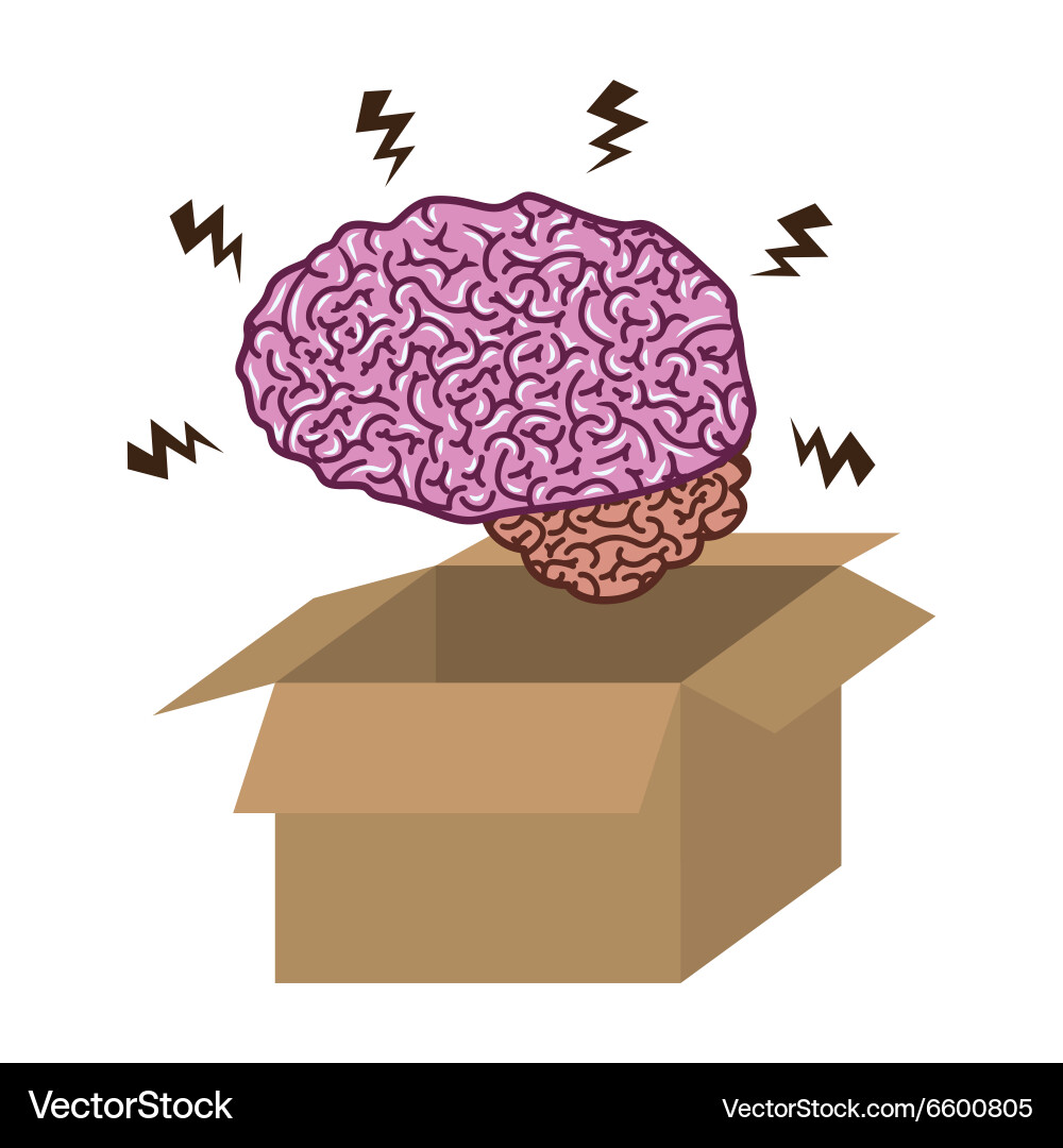 Brain thinking design Royalty Free Vector Image