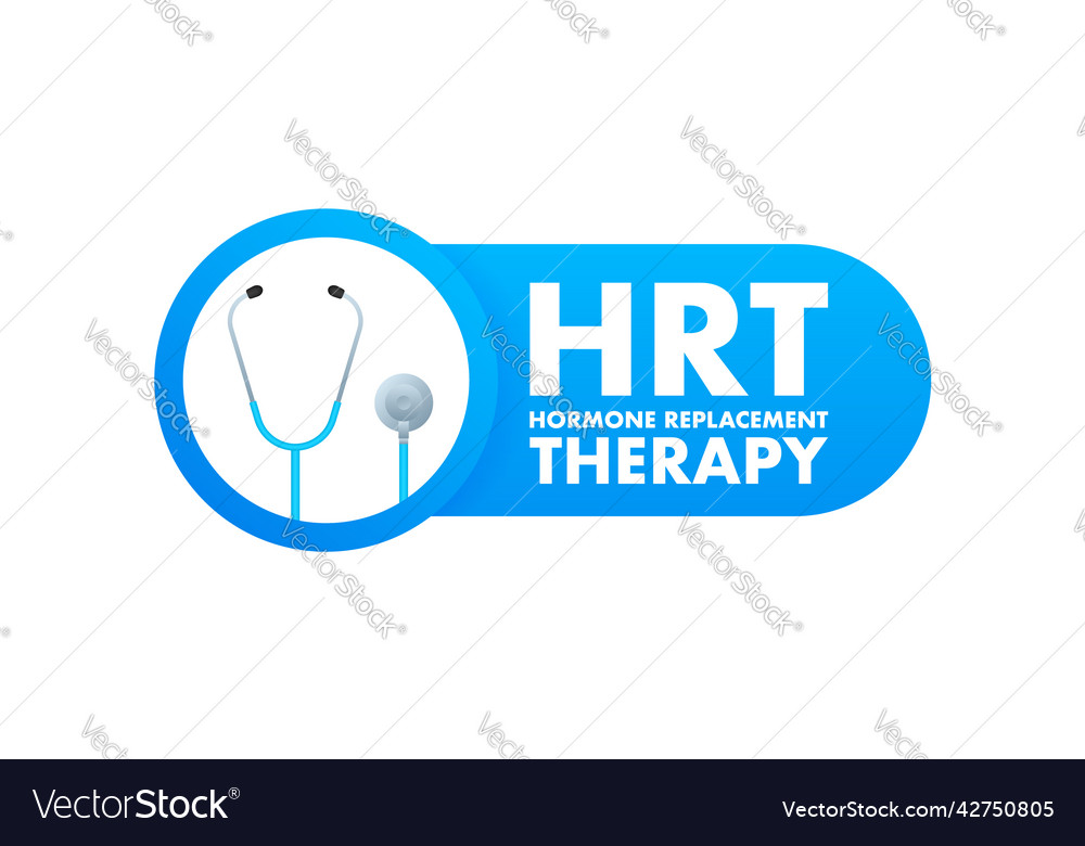 Hormone Replacement Therapy For Medical Design Vector Image