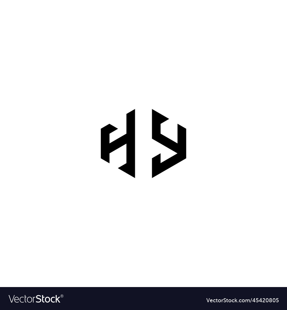 Hy geometric abstract concept logo initial Vector Image