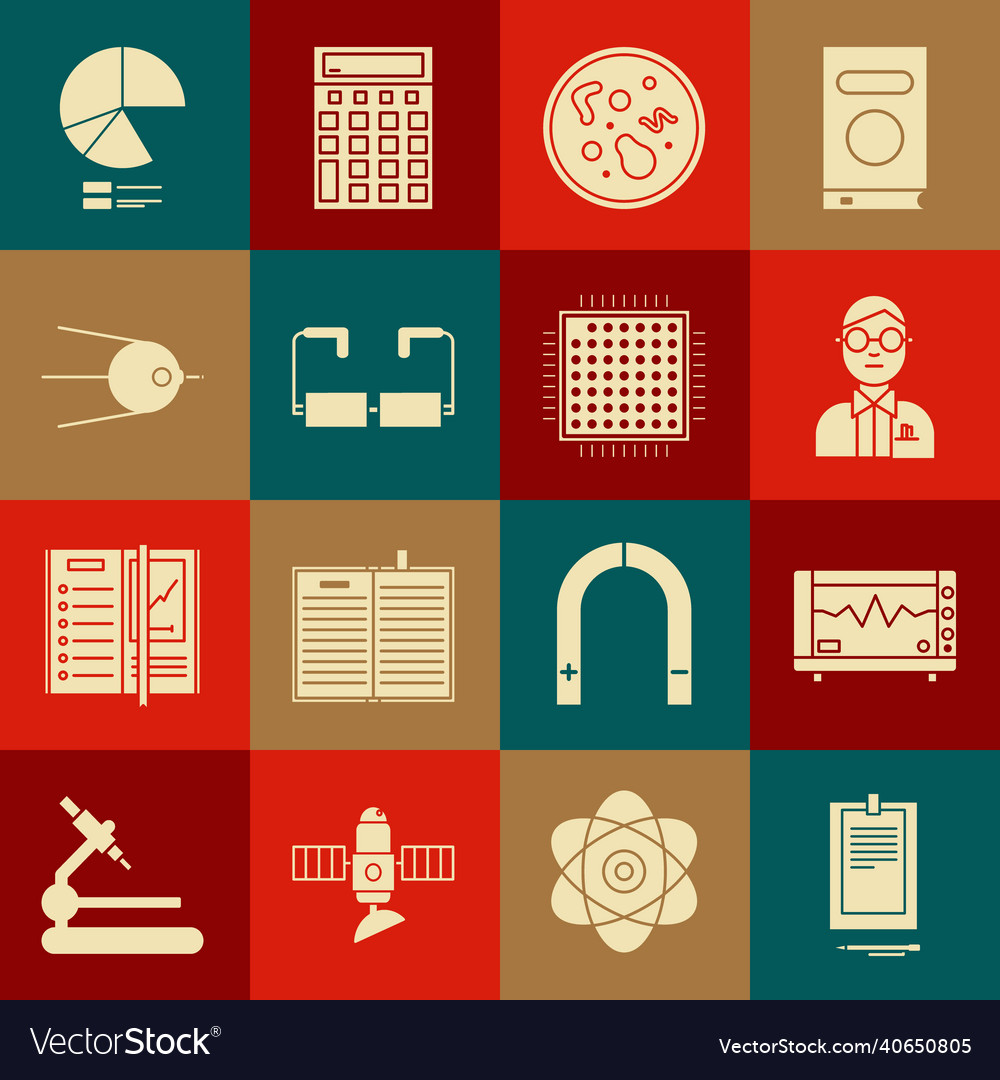 Set clipboard with document computer monitor Vector Image