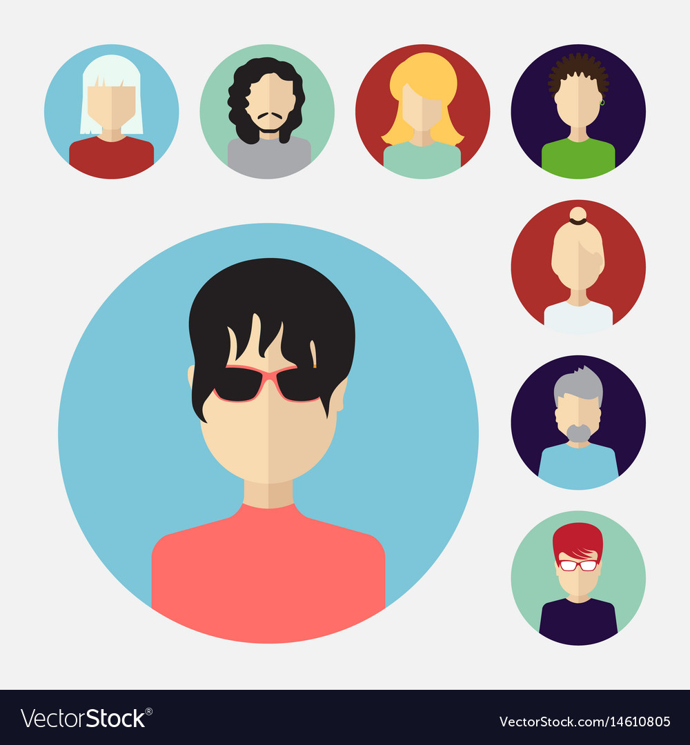 Human persons. Ямал мужское и женское лицо вектор.