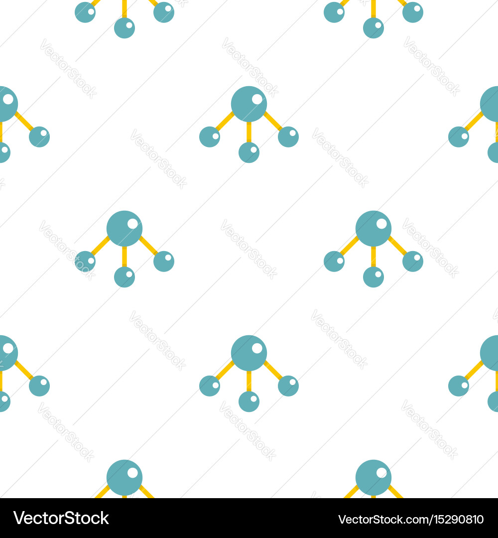 Abstract blue molecules pattern flat Royalty Free Vector