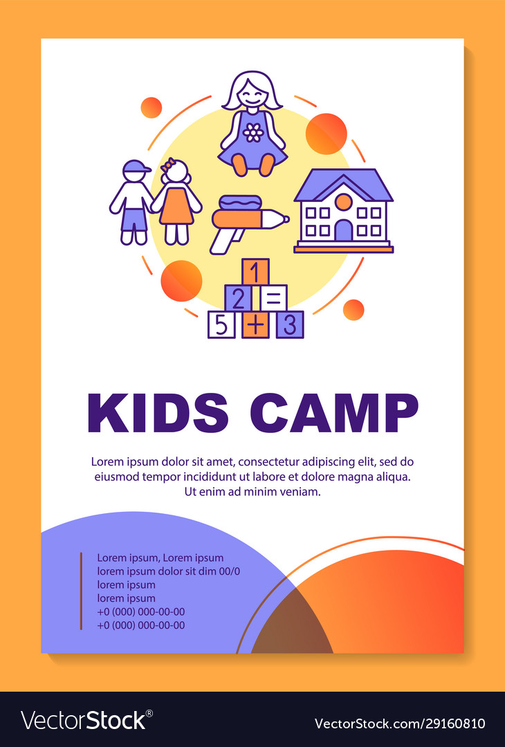 Summer Camp Brochure Template from cdn1.vectorstock.com