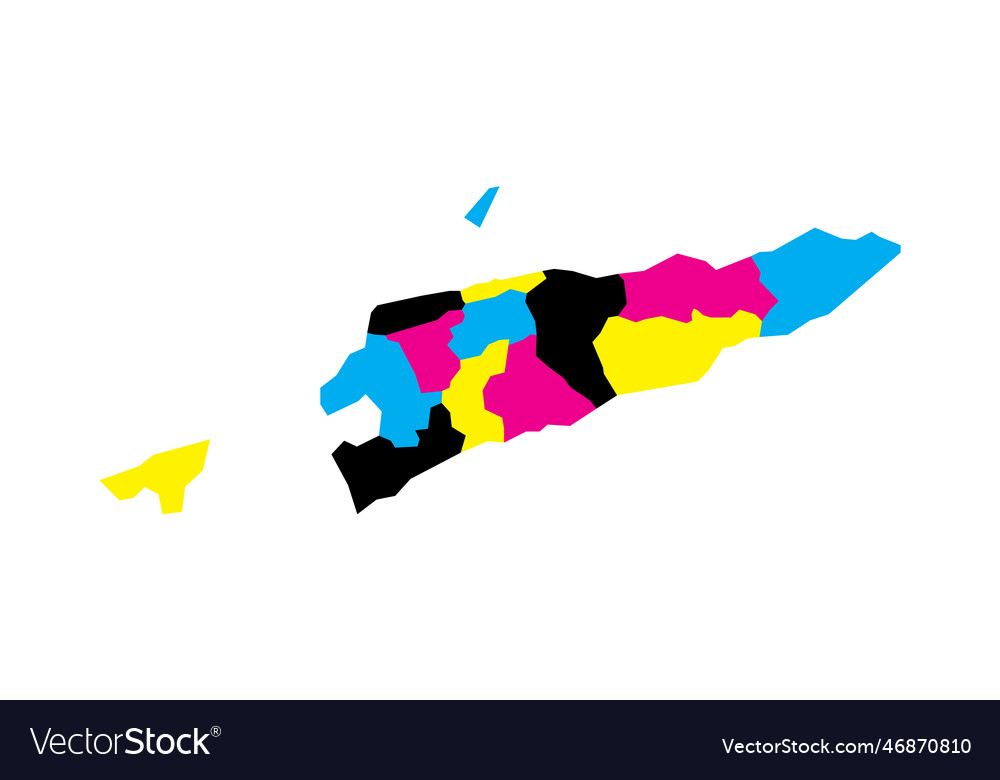 East timor political map of administrative Vector Image