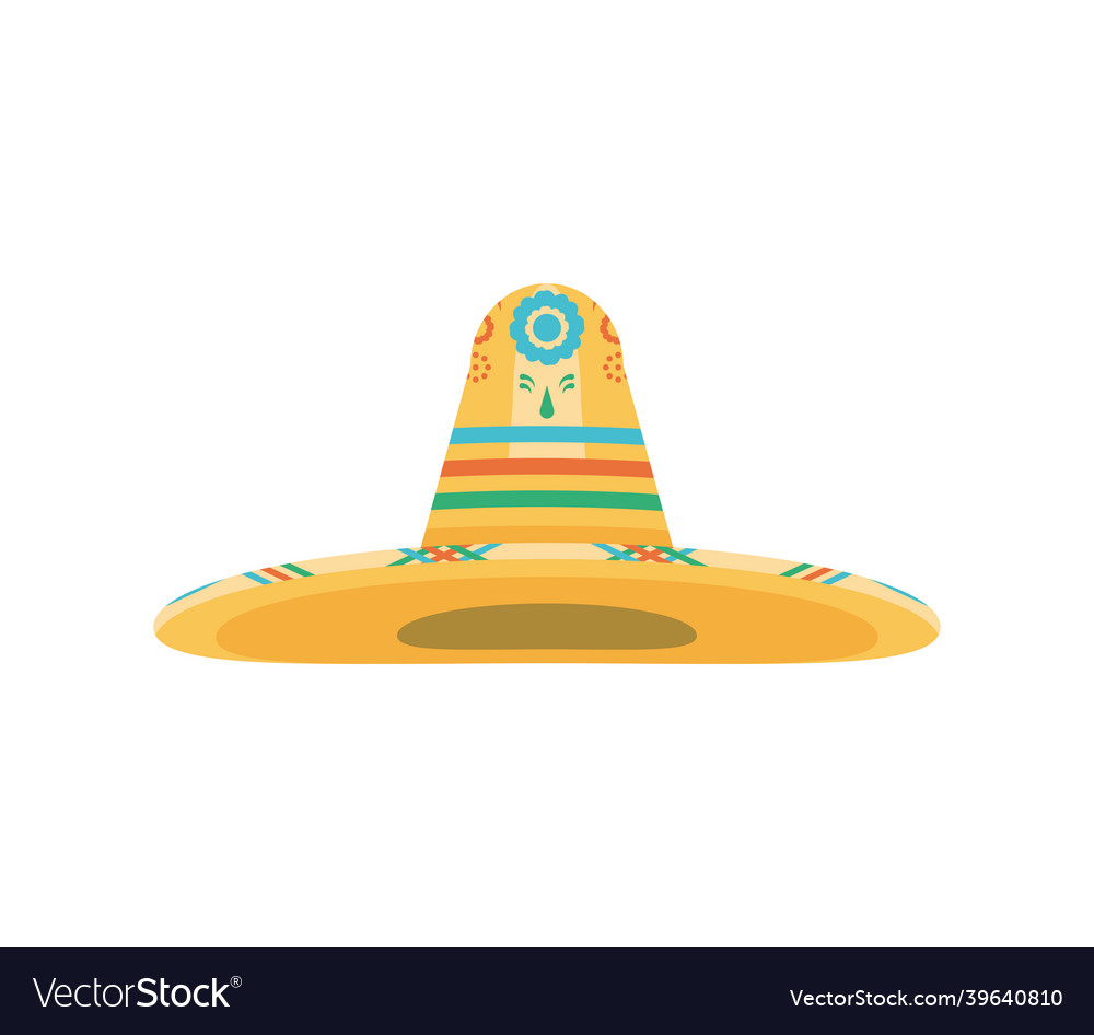 Mexican traditional hat Royalty Free Vector Image