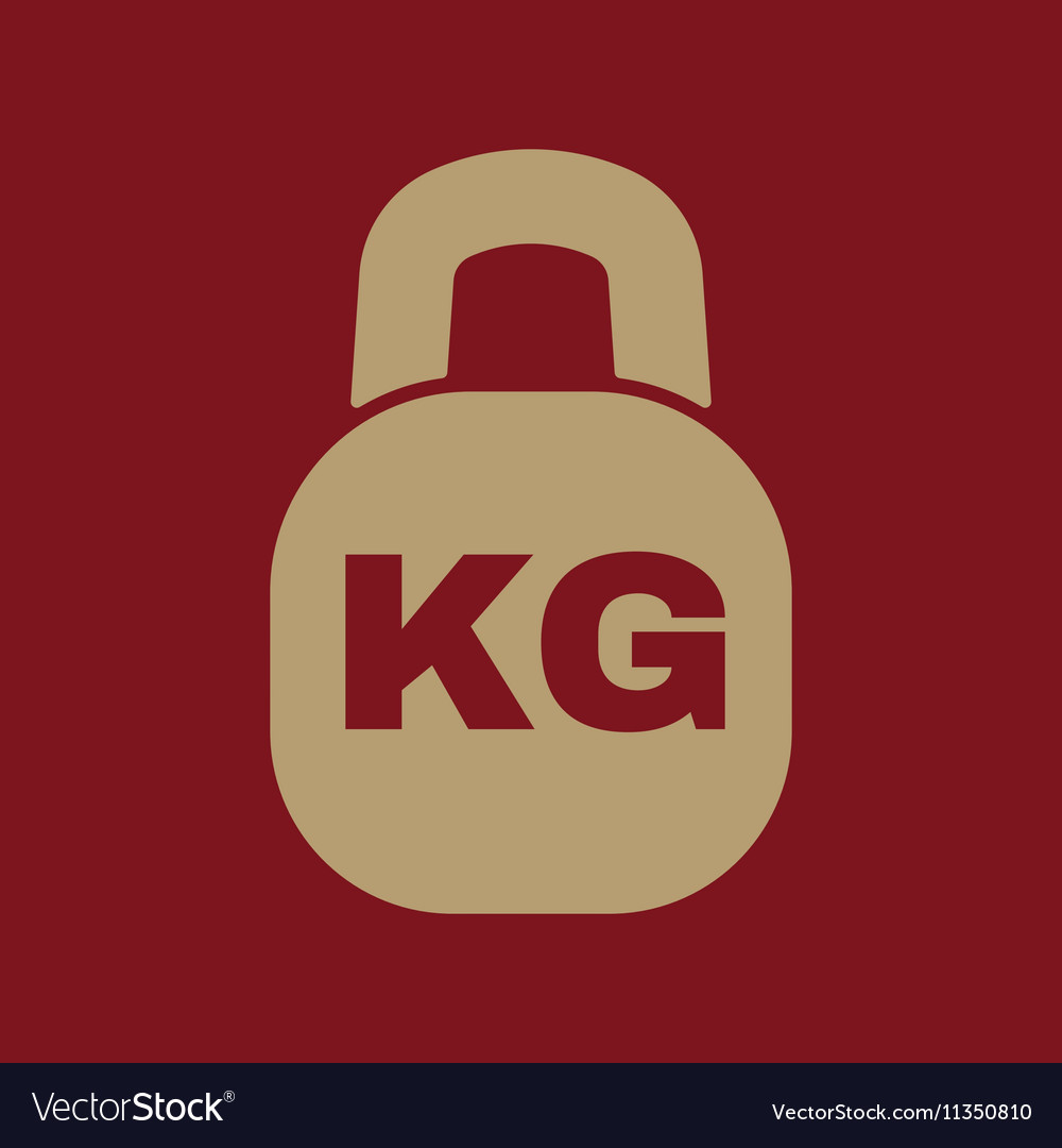 The Kilogram Icon Kg And Weight Symbol Flat Vector Image