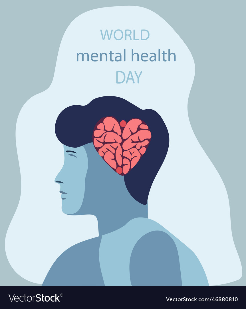 World mental health day a dedicated Royalty Free Vector