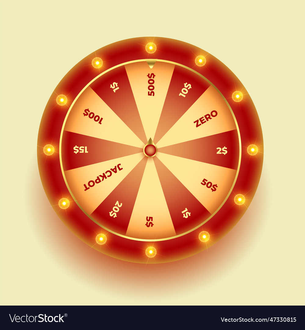 Casino themed fortune wheel background Royalty Free Vector