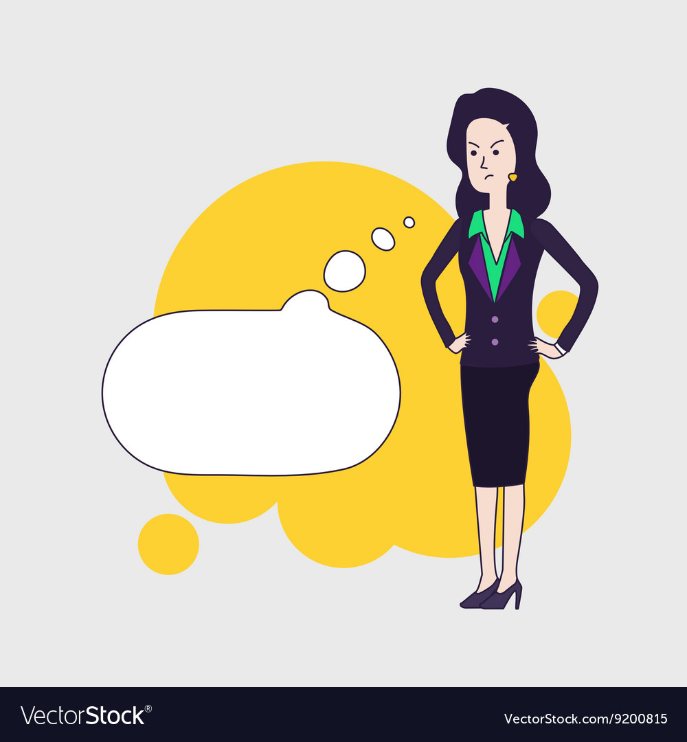 Elegant Business Woman Cartoon Character Vector Image