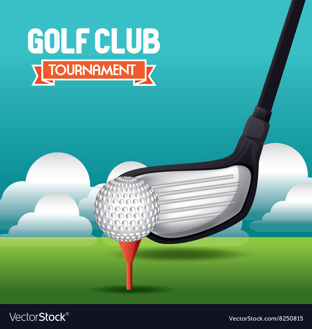 Golf tournament design Royalty Free Vector Image