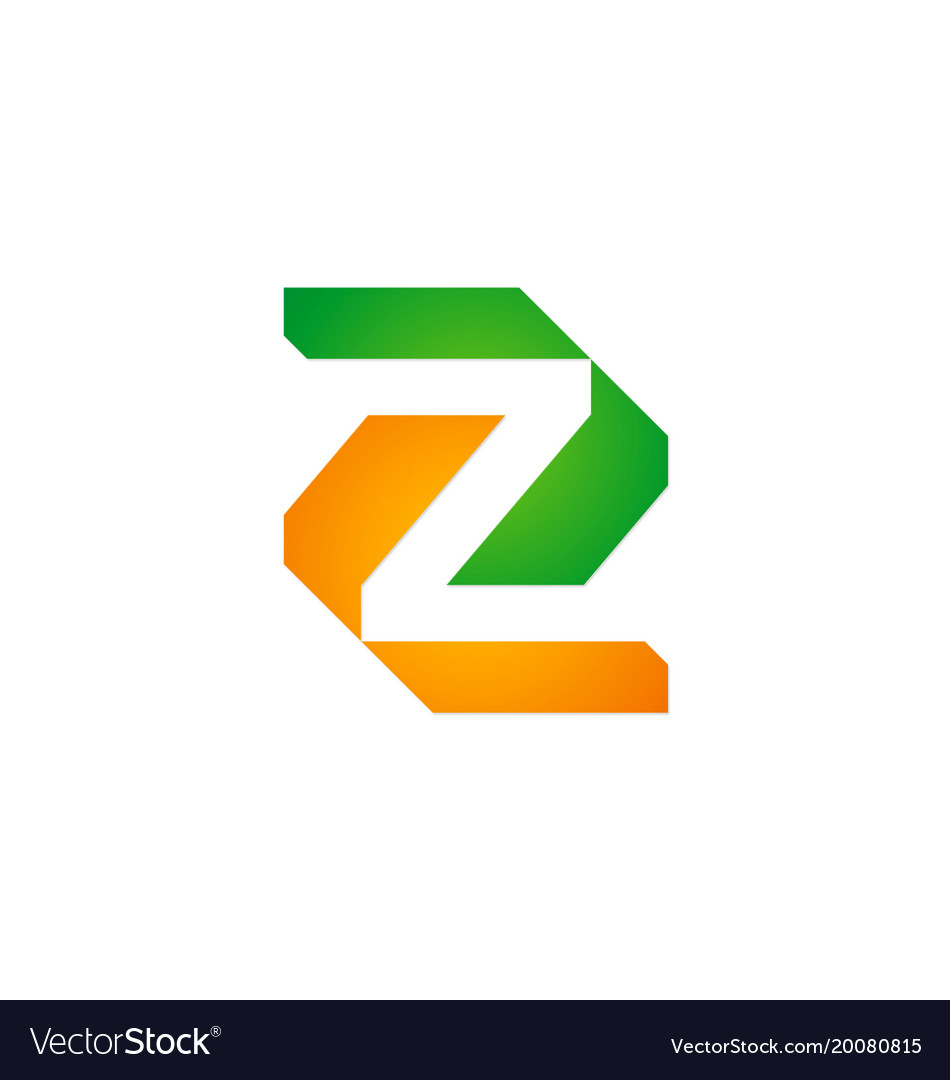 Letter z geometry company logo Royalty Free Vector Image