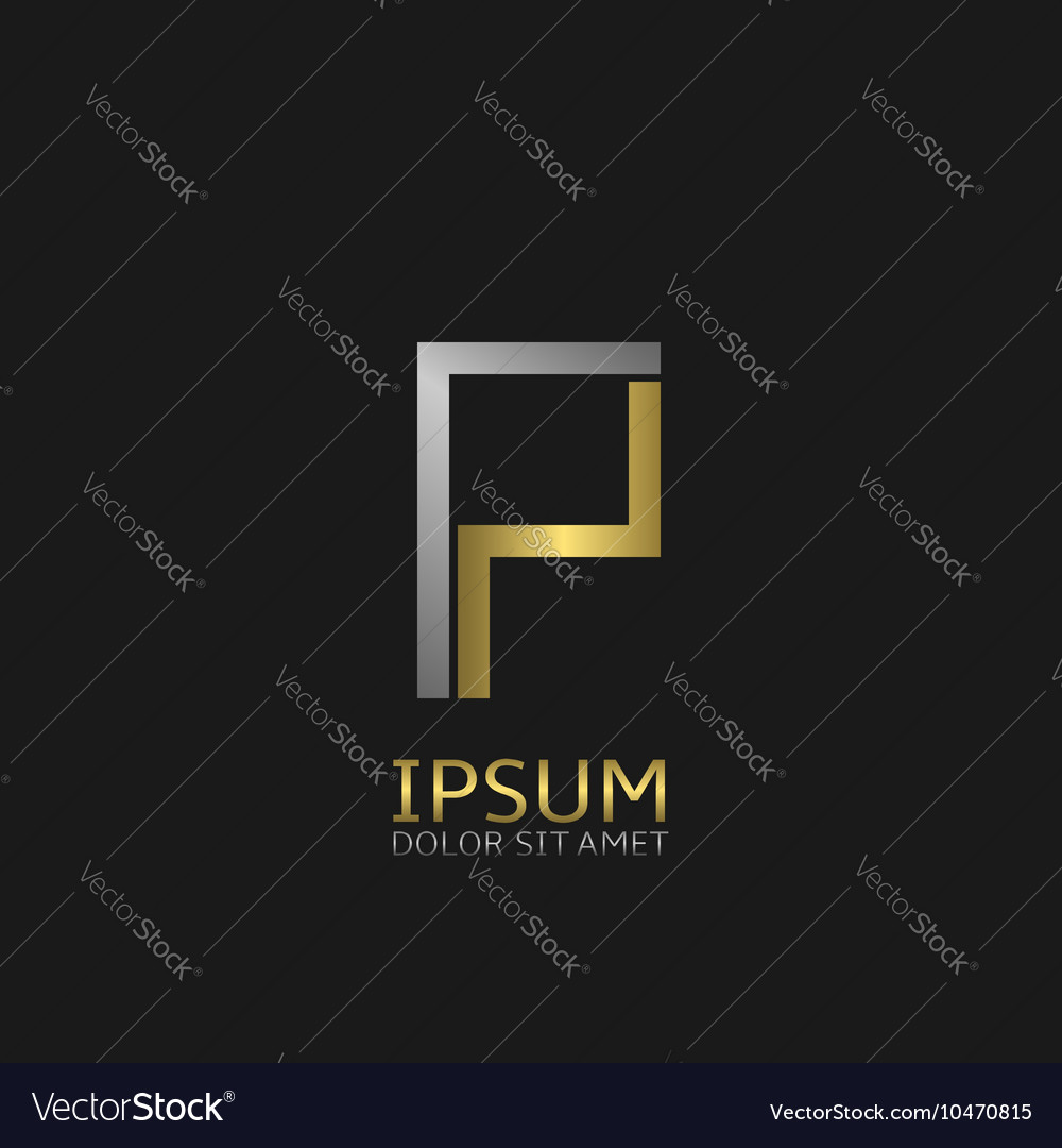 P letter logo Royalty Free Vector Image - VectorStock