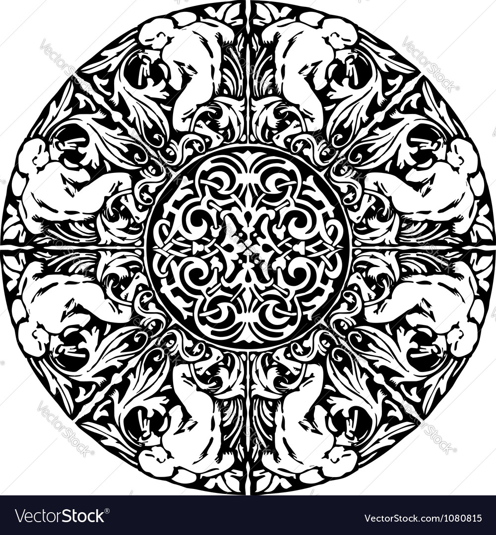 Renaissance seamless pattern Royalty Free Vector Image