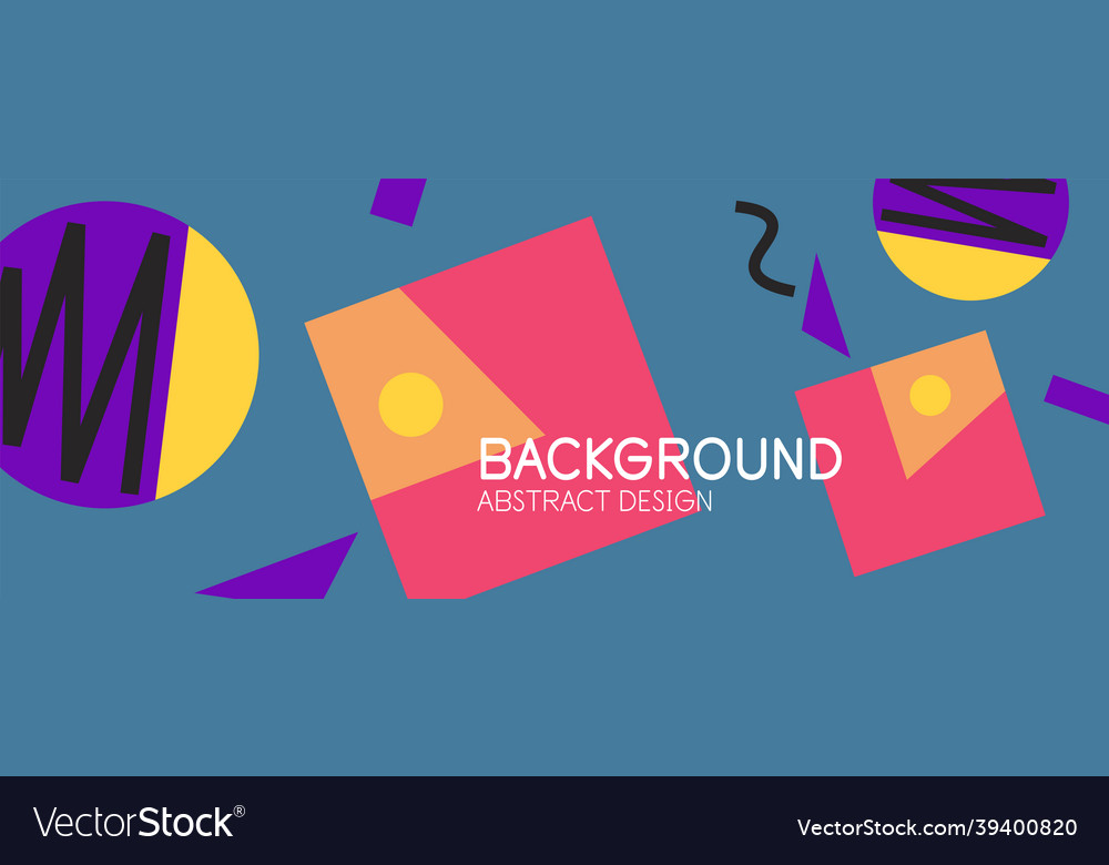 Abstract background blocks lines triangles Vector Image