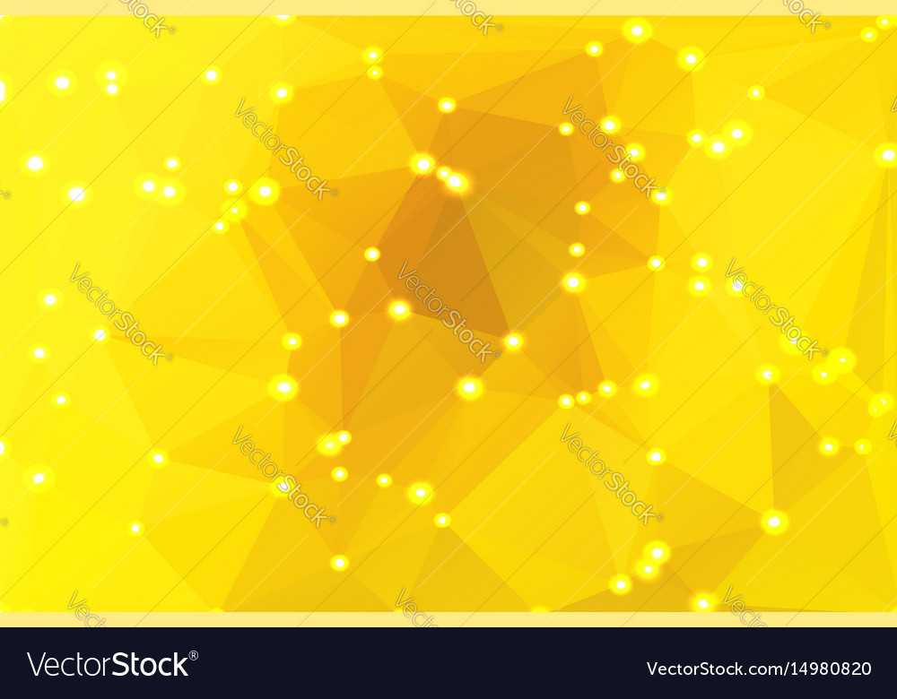 Bright Golden Yellow Geometric Background With Vector Image