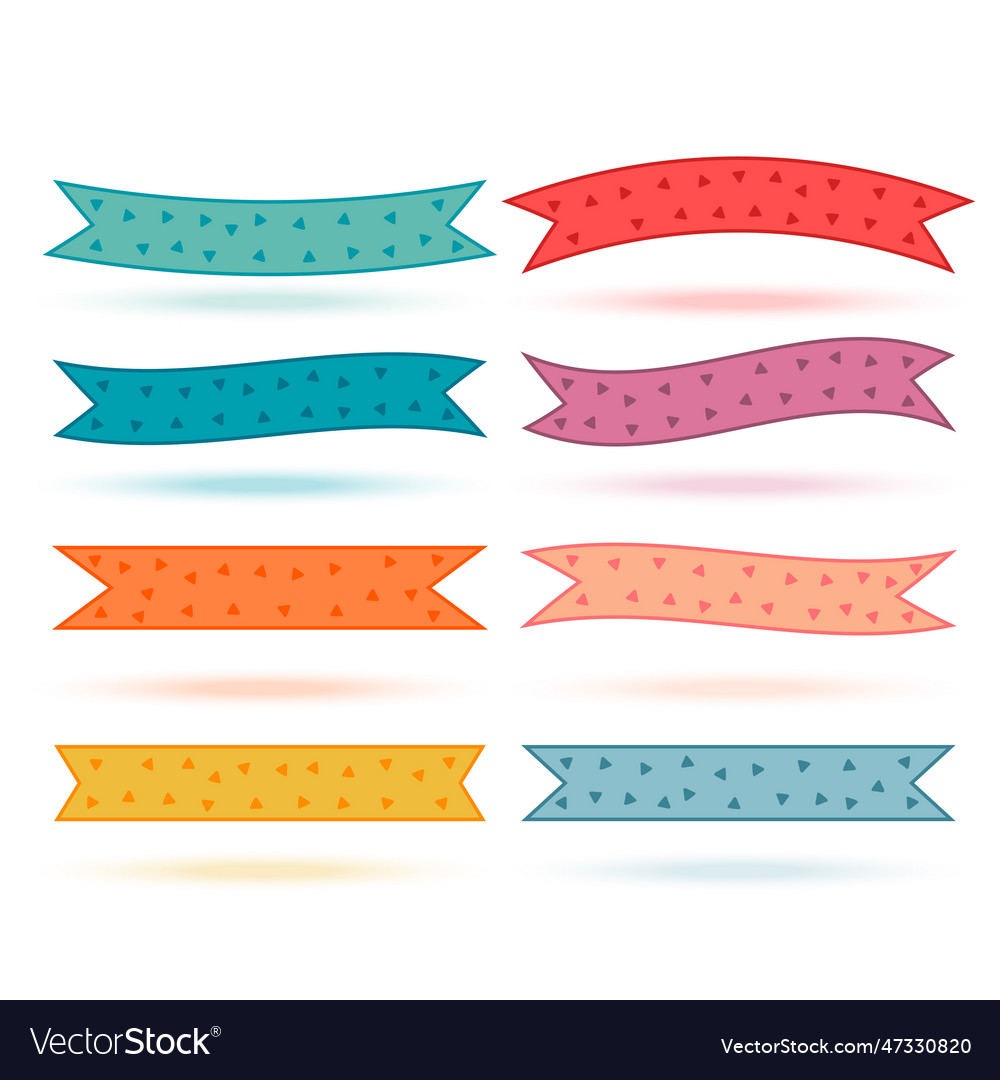 Decorative ribbon pattern element background Vector Image