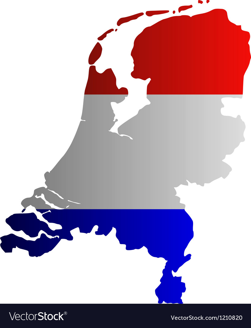 Map And Flag Of The Netherlands Royalty Free Vector Image