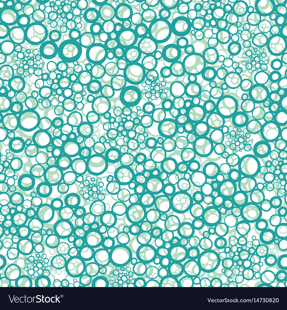 Mint green abstract bubbles texture drawing Vector Image