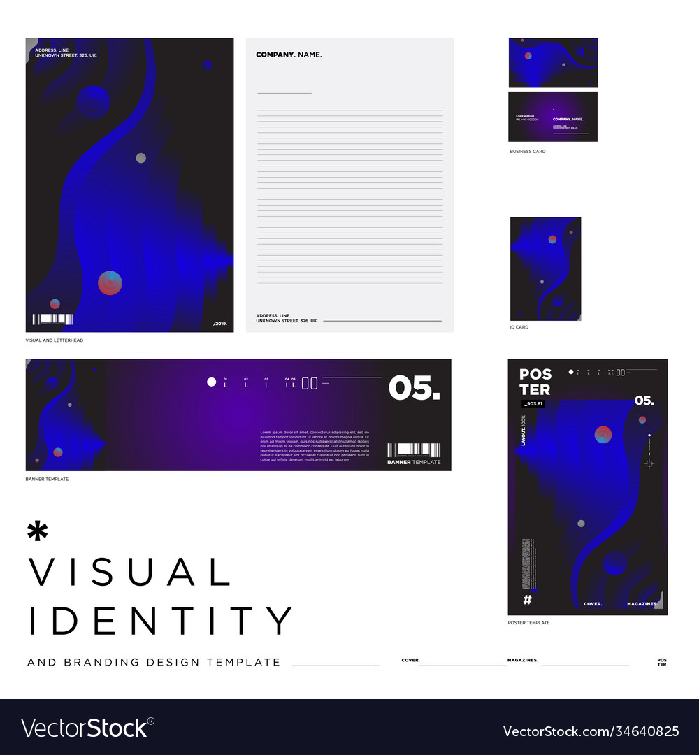 Abstract background visual identity brand template