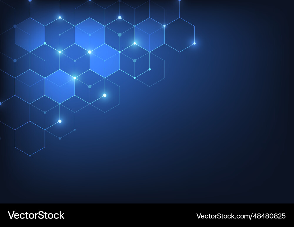 Abstract science template technology lines Vector Image