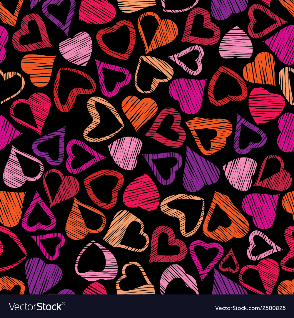 Hears seamless pattern love valentine and wedding Vector Image