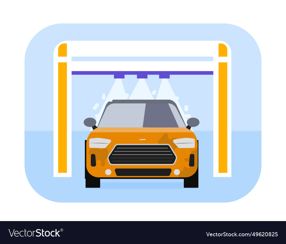 Wash car service concept Royalty Free Vector Image