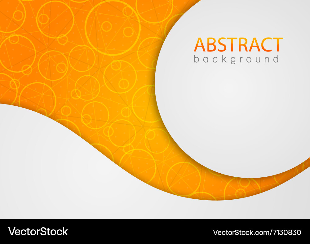 Abstract orange background with circles Royalty Free Vector