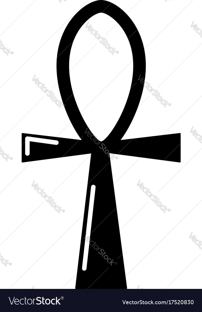 Ancient egyptian cross ankh icon simple style Vector Image