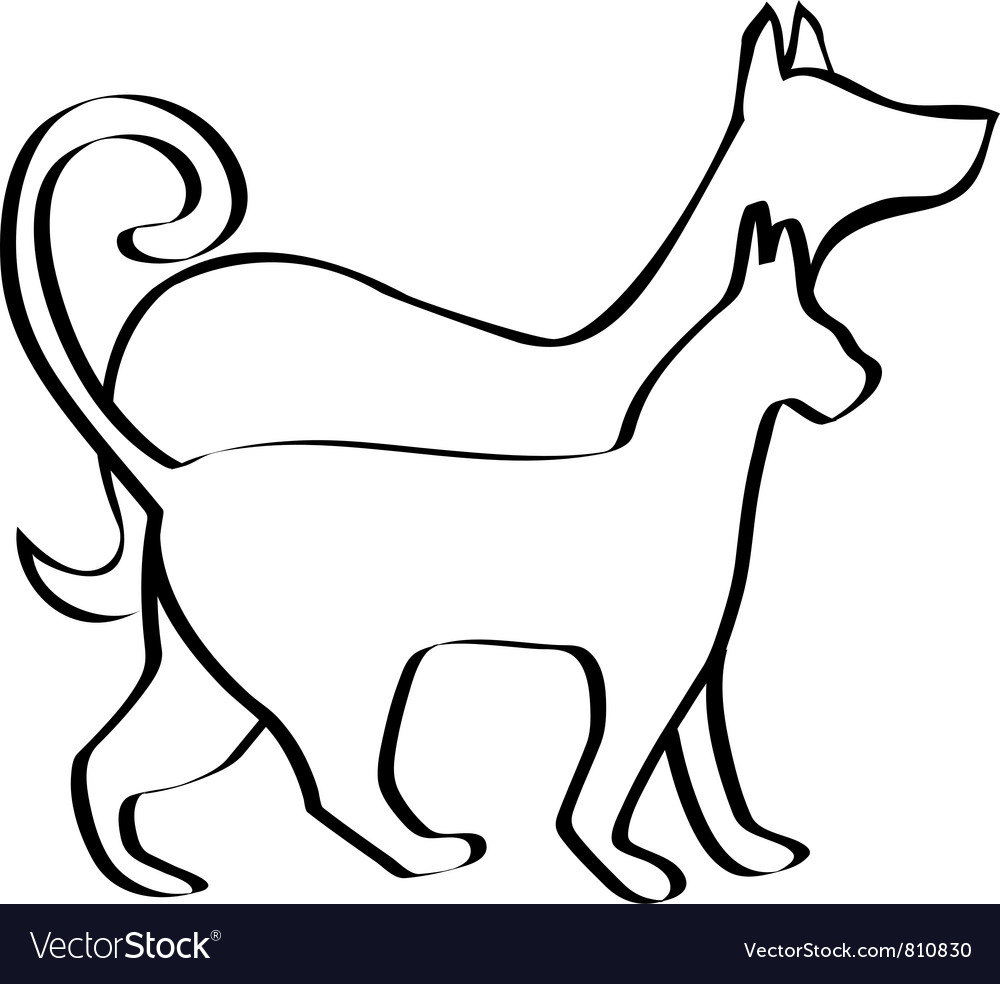 Cat and dog Royalty Free Vector Image - VectorStock