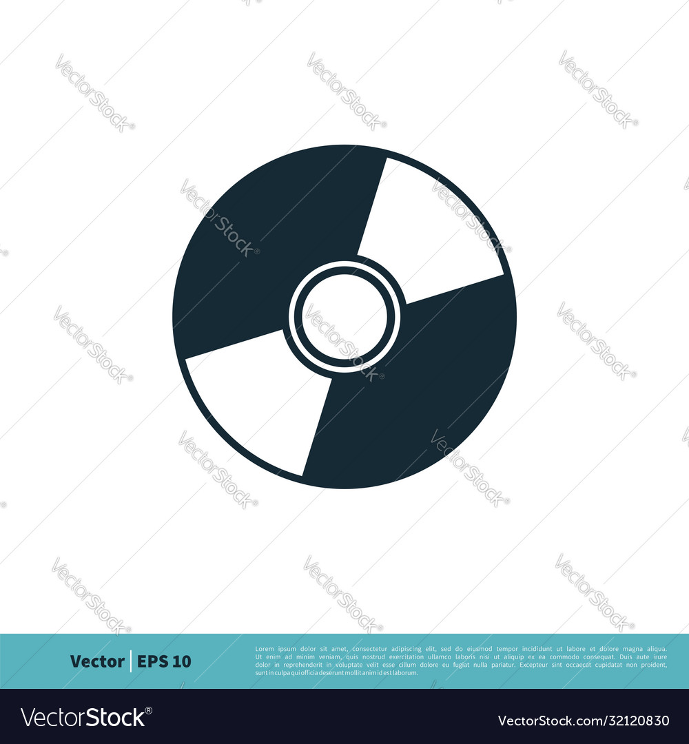 Cd Dvd Icon Logo Template Design Eps 10 Royalty Free Vector