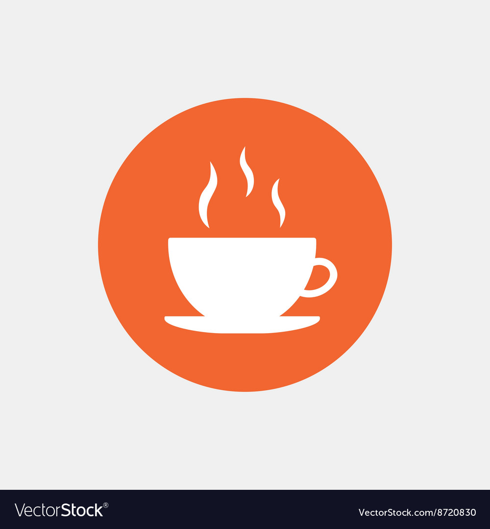 Coffee cup sign icon hot button Royalty Free Vector Image