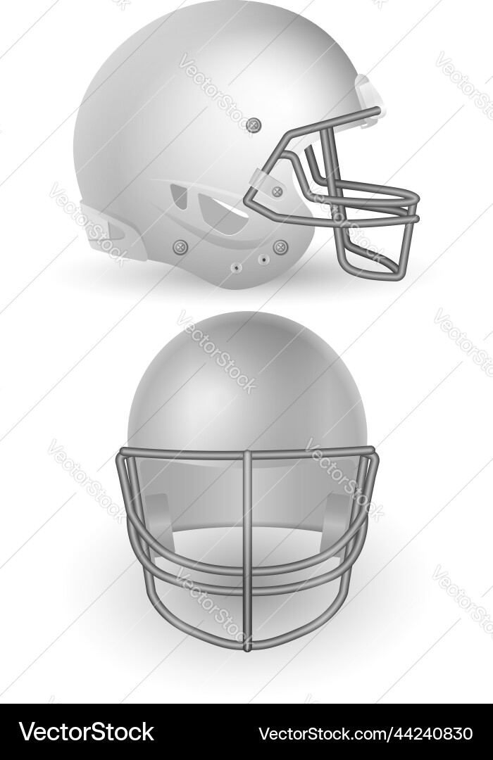 Football helmet set Royalty Free Vector Image - VectorStock