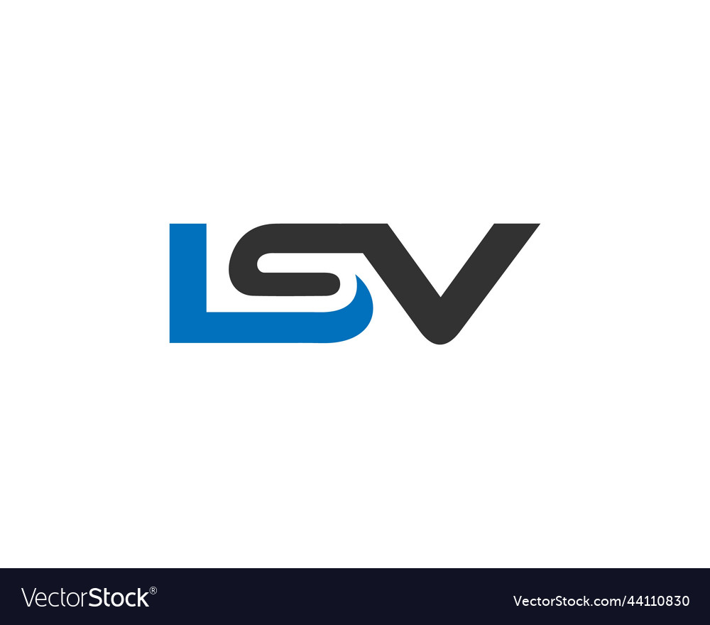 Lsv letter concept logo design Royalty Free Vector Image