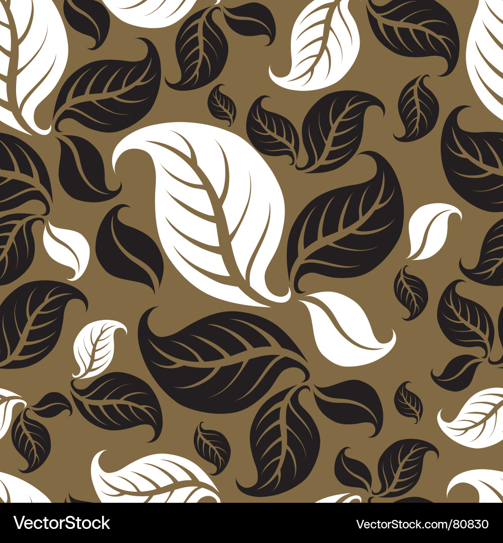 Pattern with leaves Royalty Free Vector Image - VectorStock