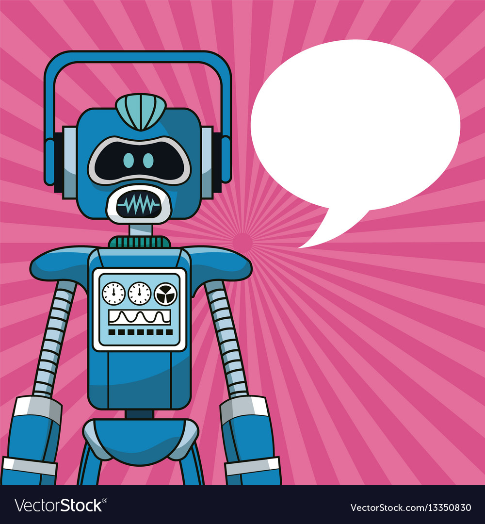 Robot intelligence artificial bubble speech Vector Image