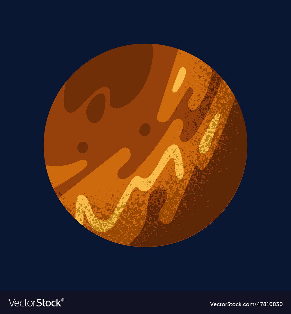 Venus ball sphere in cosmos cosmic body Vector Image