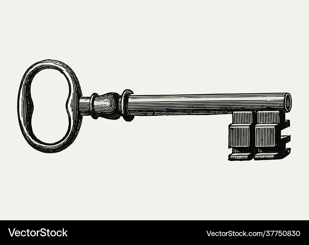 Vintage key Royalty Free Vector Image - VectorStock