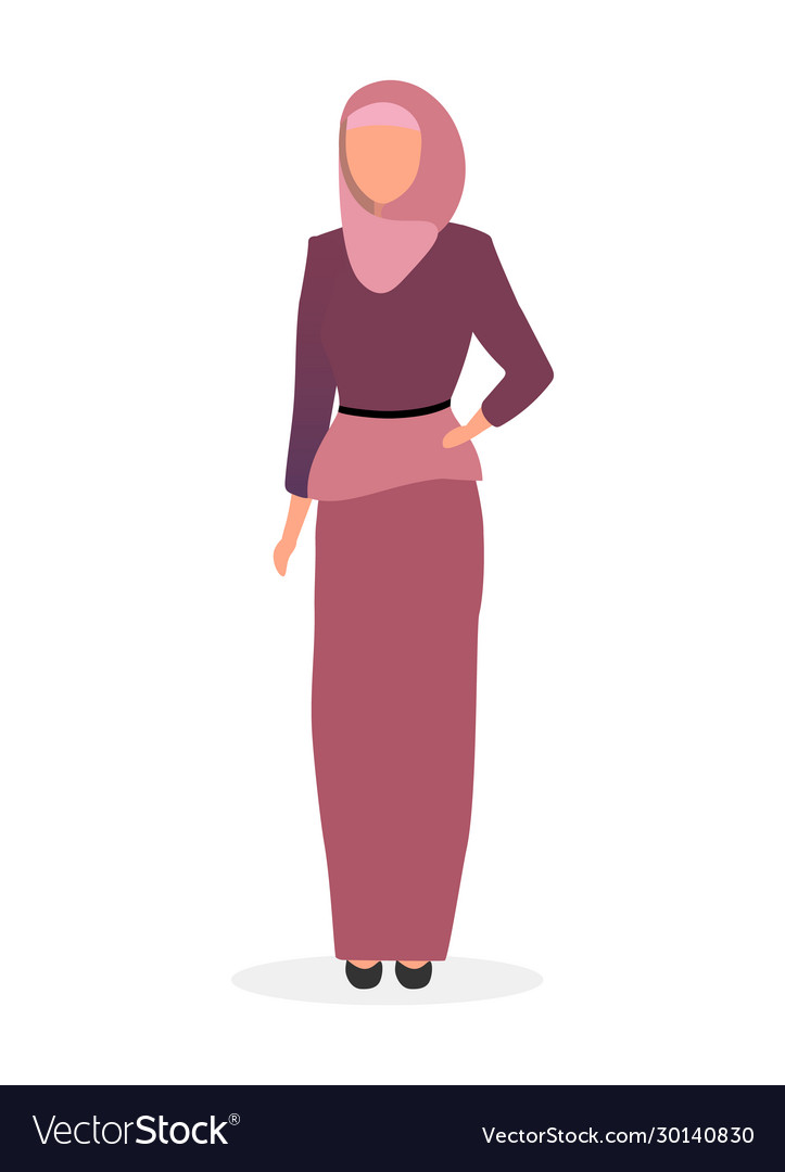 Premium Vector  Cute hijab girl cartoon character vector flat