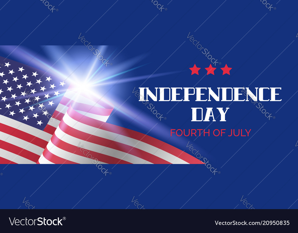 Independence day banner greeting card Royalty Free Vector