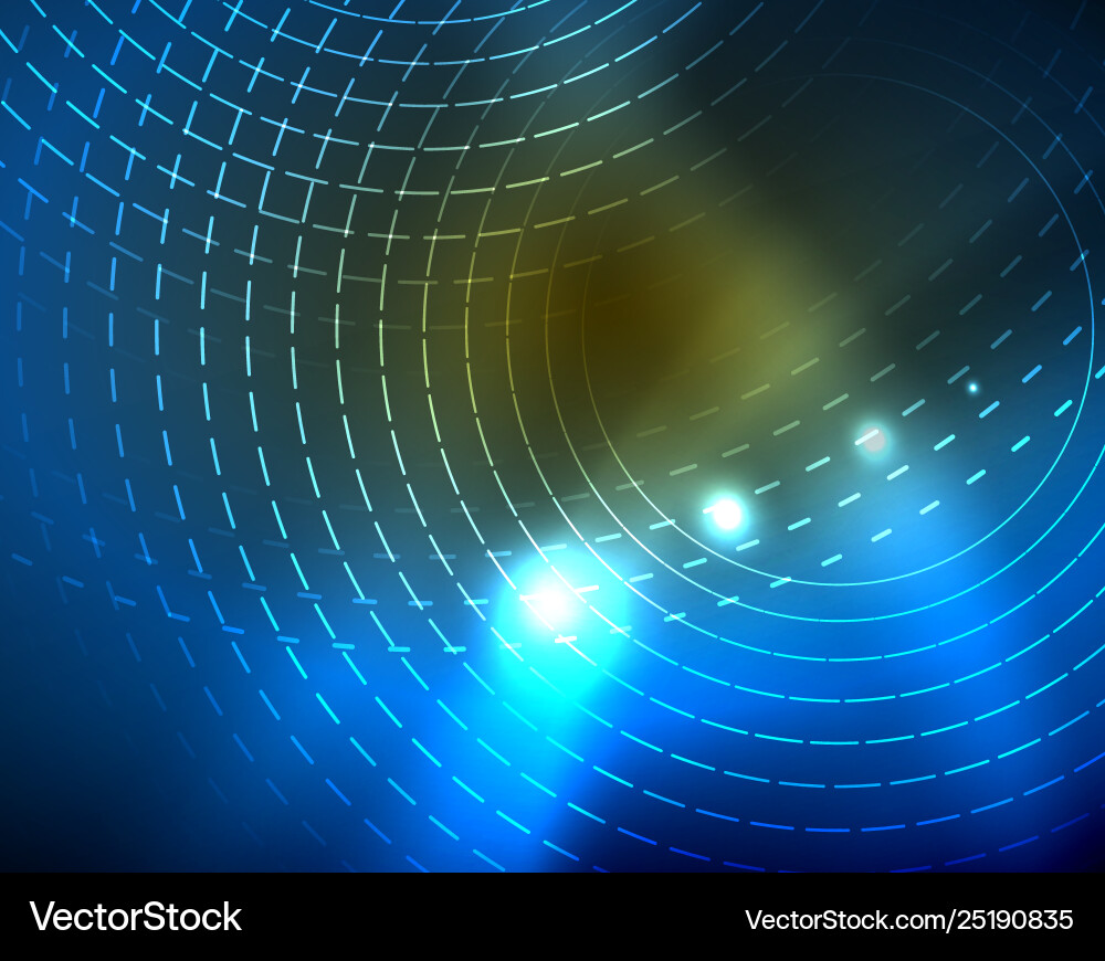 Shiny circles glowing abstract background Vector Image