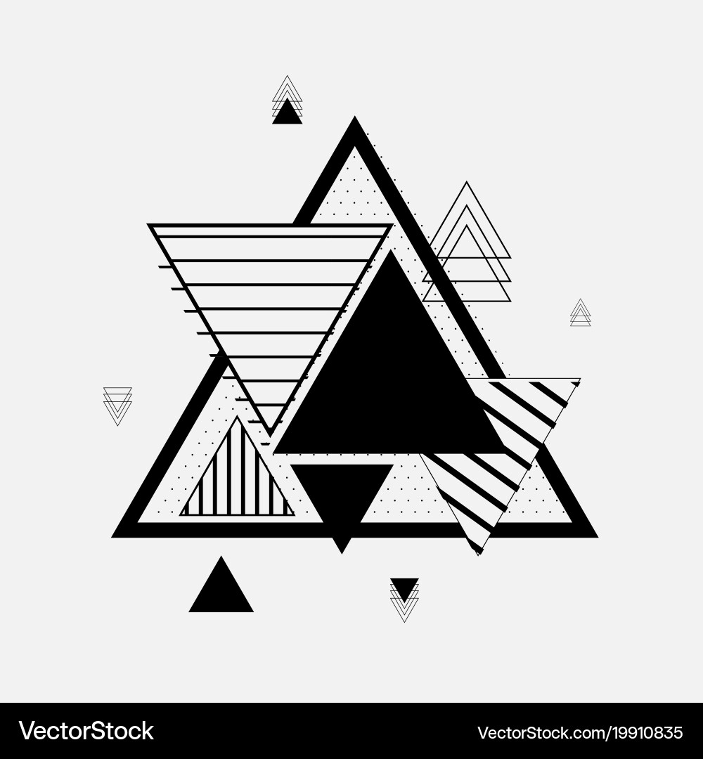 Triangle geometric elements flat background Vector Image