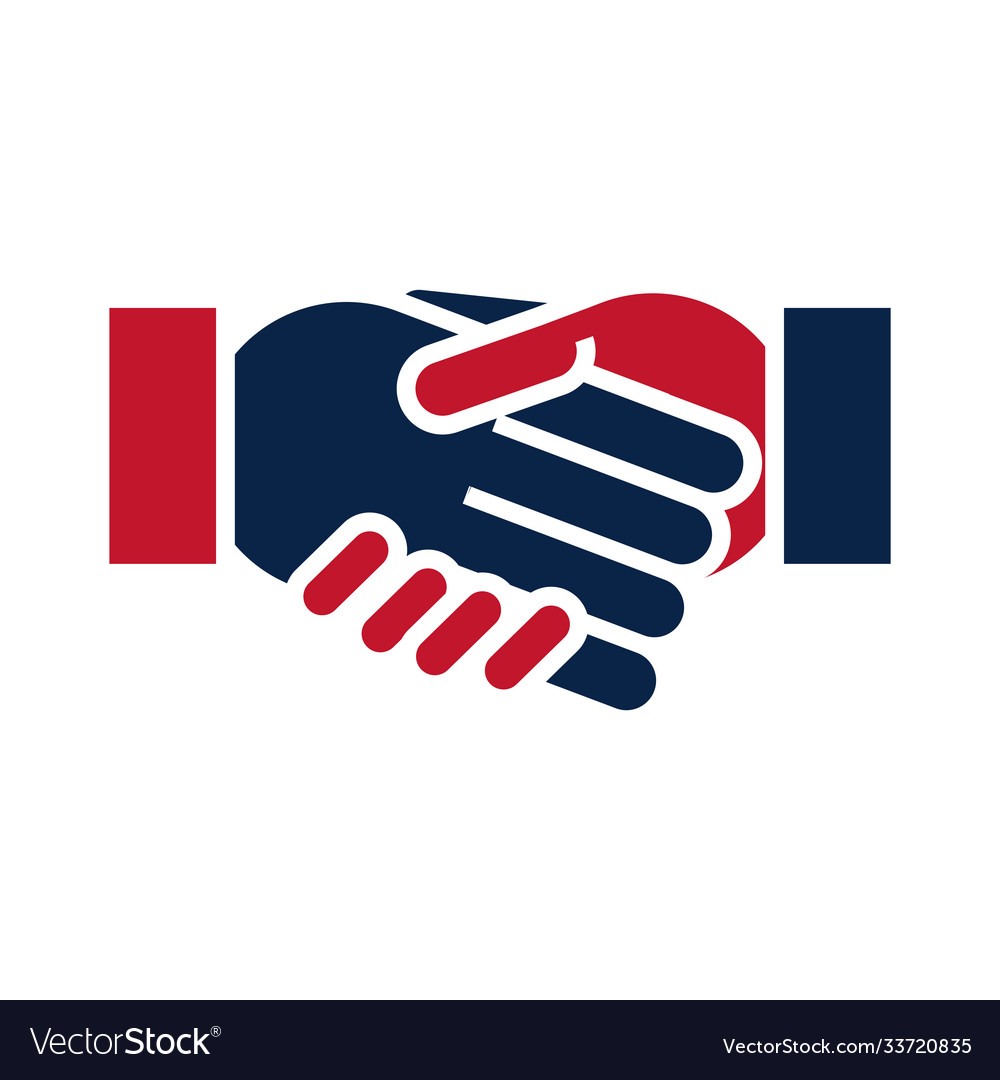 United states elections candidates handshake Vector Image