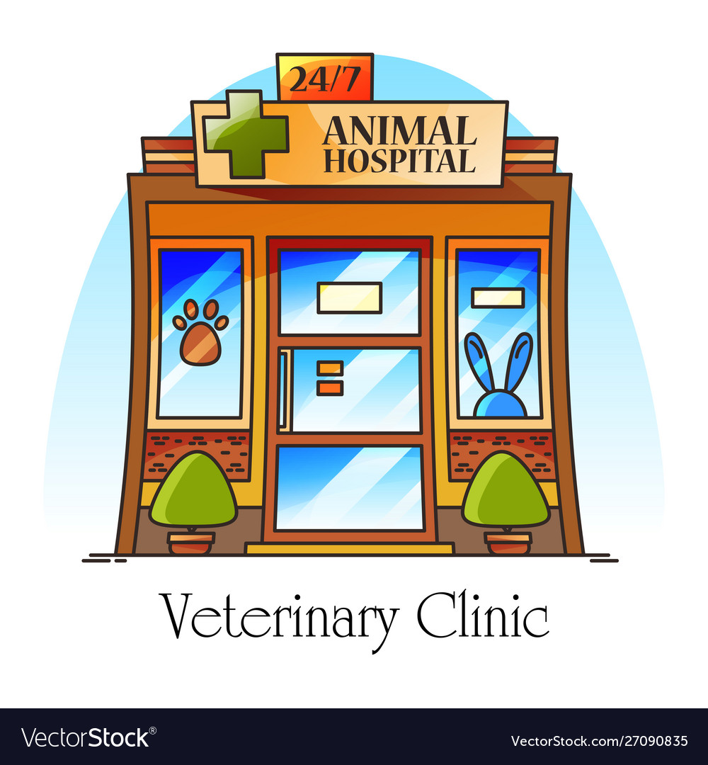 Veterinary Clinic Or Vet Hospital Animal Or Pet Vector Image