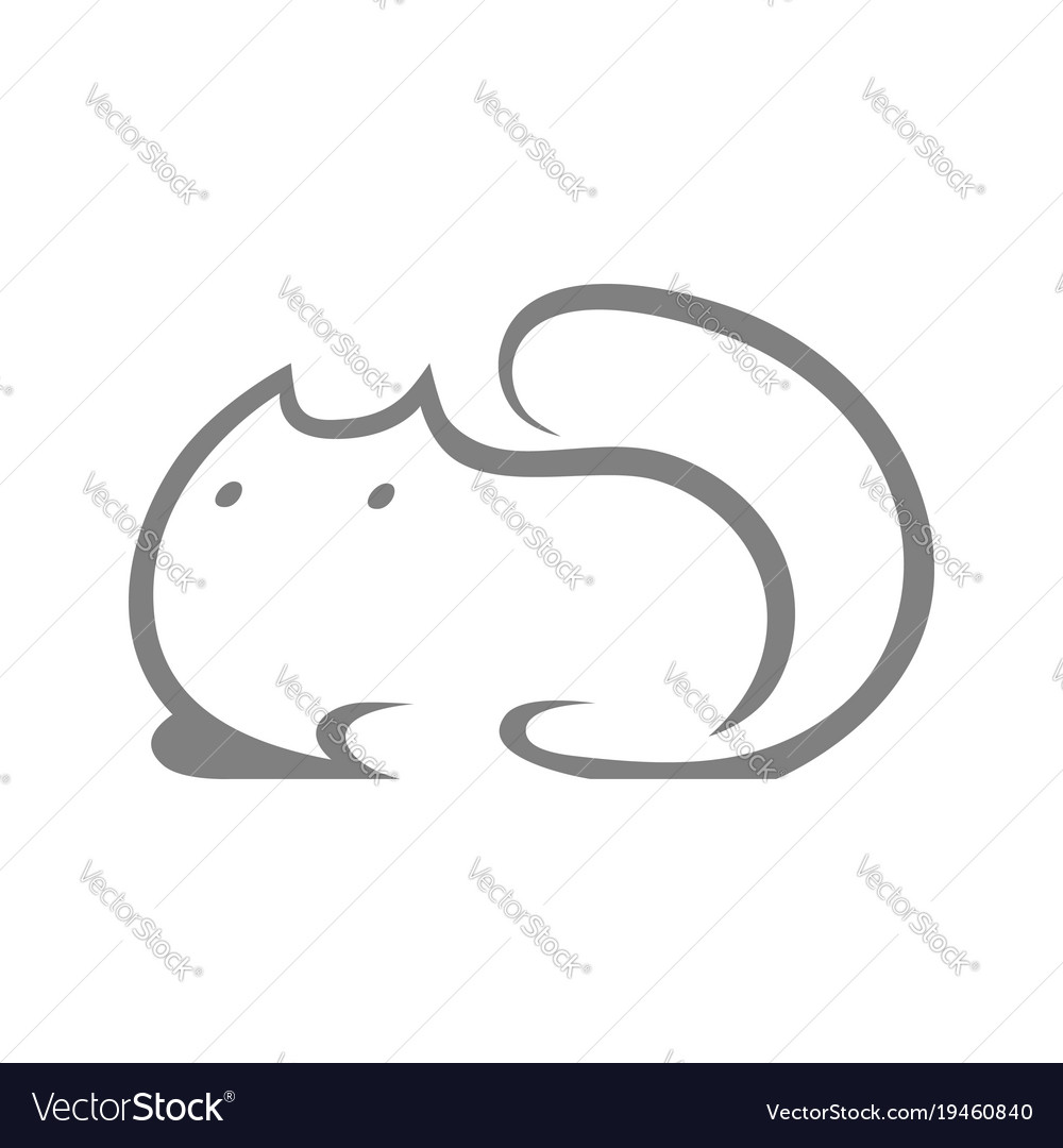 Cat icon symbol on white Royalty Free Vector Image