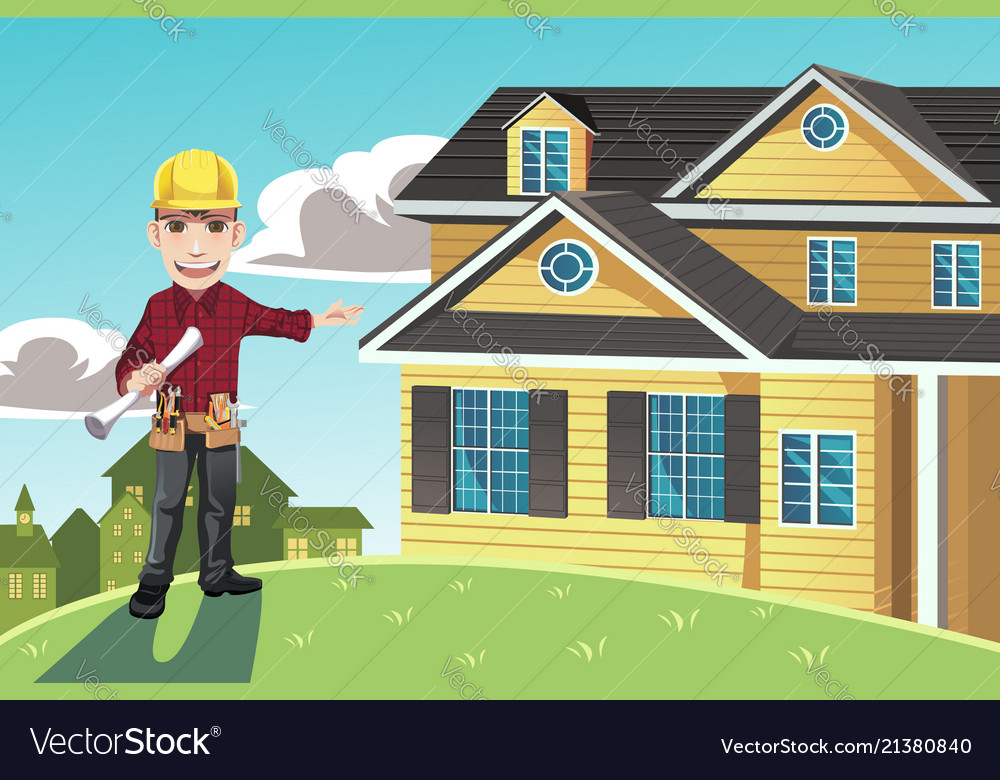 Home builder Royalty Free Vector Image - VectorStock