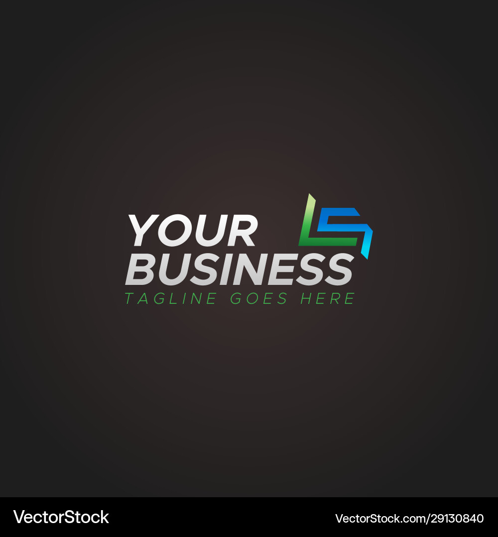 Ls monogram 4 Royalty Free Vector Image - VectorStock