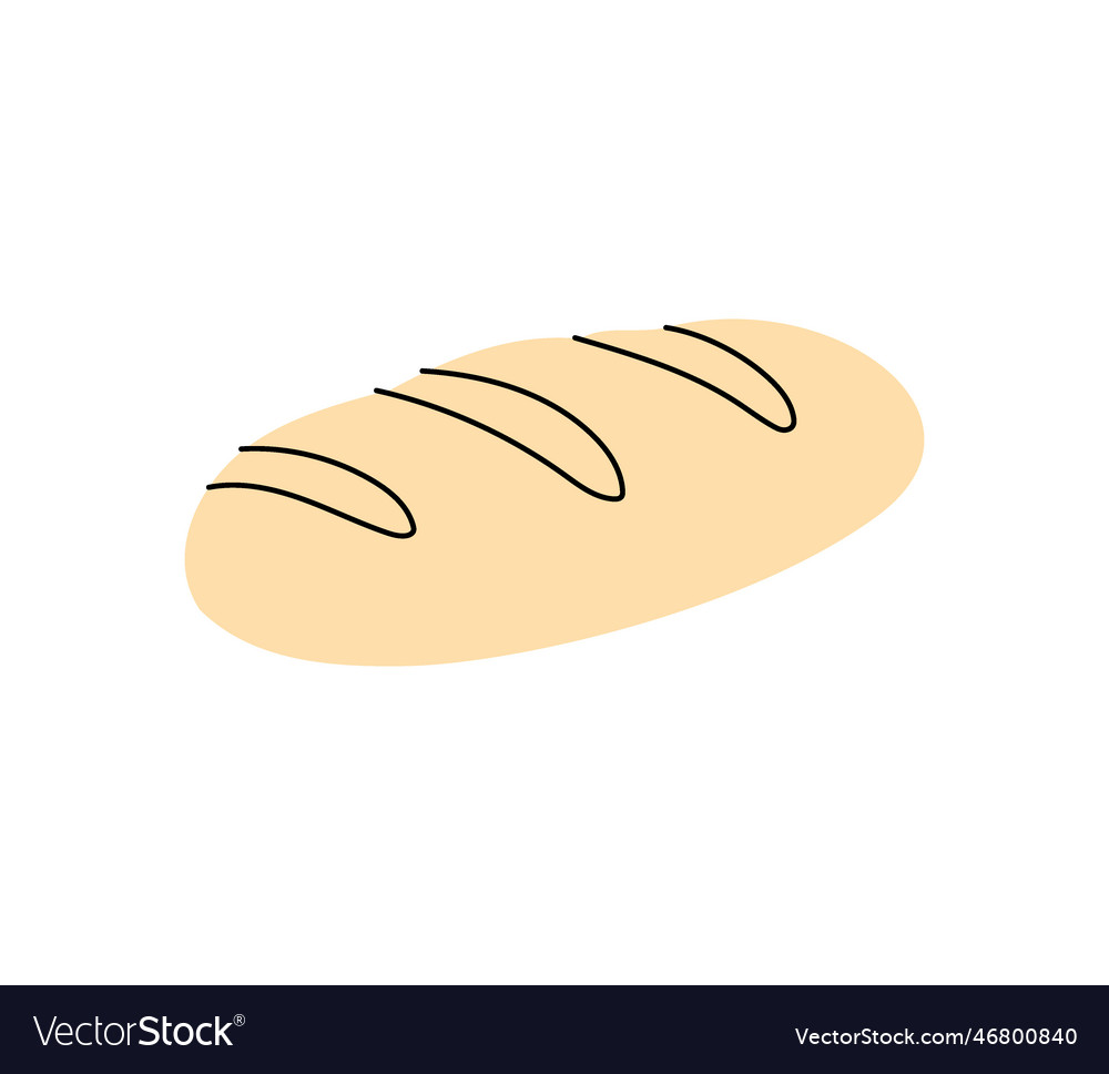 Whole Grain Wheat Bread Icon Bakery Pastry Vector Image